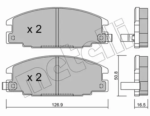 METELLI KLOCKI HAMULCOWE 22-0244-0 