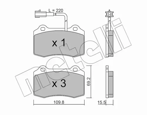 METELLI KLOCKI HAMULCOWE 22-0251-7 