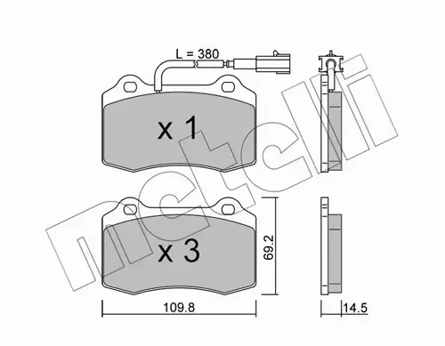 METELLI KLOCKI HAMULCOWE 22-0251-8 