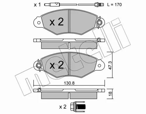 METELLI KLOCKI HAMULCOWE 22-0253-1 