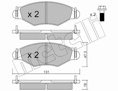 METELLI KLOCKI HAMULCOWE 22-0254-1 