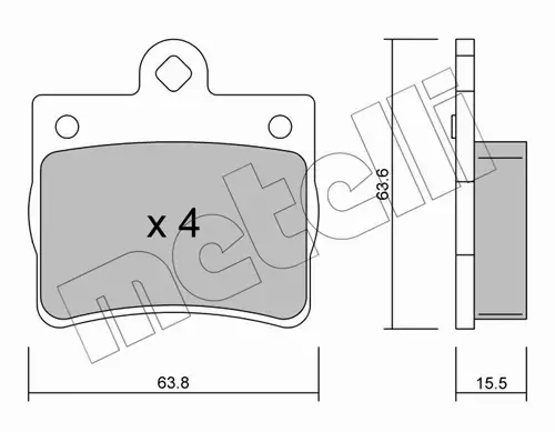 METELLI KLOCKI HAMULCOWE 22-0255-0 