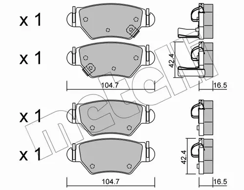 METELLI KLOCKI HAMULCOWE 22-0259-0 