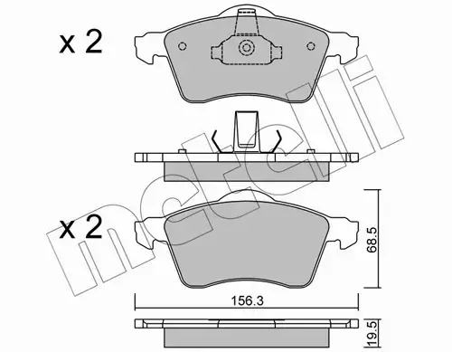 METELLI KLOCKI HAMULCOWE 22-0263-0 