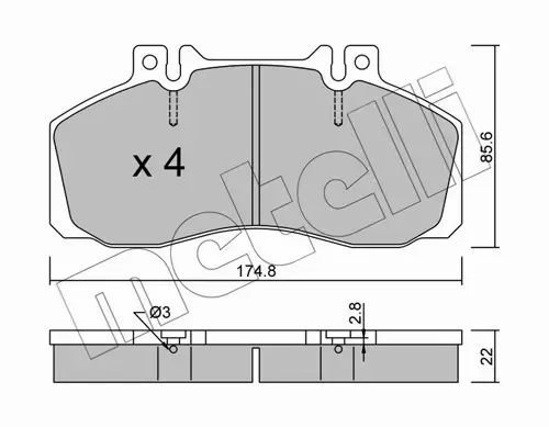 METELLI KLOCKI HAMULCOWE 22-0267-0 