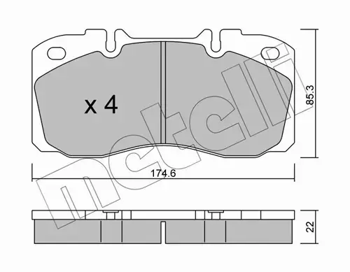 METELLI KLOCKI HAMULCOWE 22-0268-0 