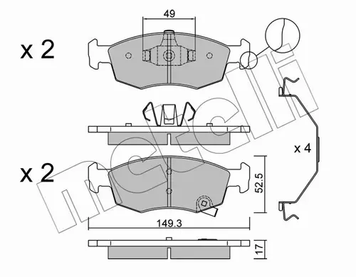 METELLI KLOCKI HAMULCOWE 22-0274-6 