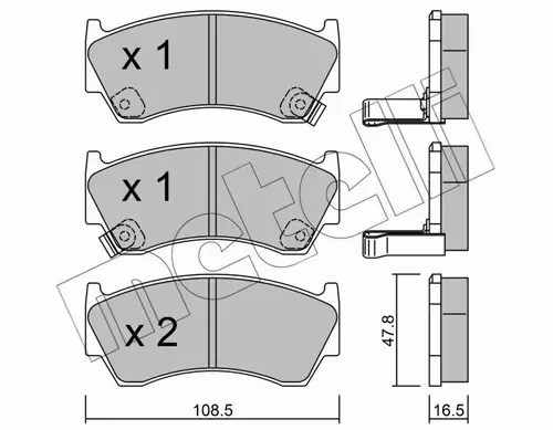 METELLI KLOCKI HAMULCOWE 22-0277-0 