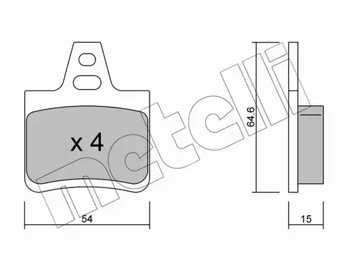 METELLI KLOCKI HAMULCOWE 22-0285-0 