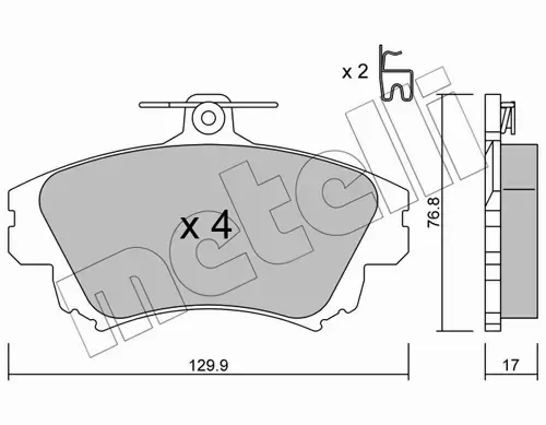 METELLI KLOCKI HAMULCOWE 22-0286-0 