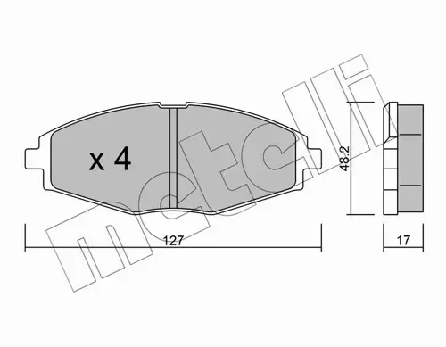 METELLI KLOCKI HAMULCOWE 22-0293-0 