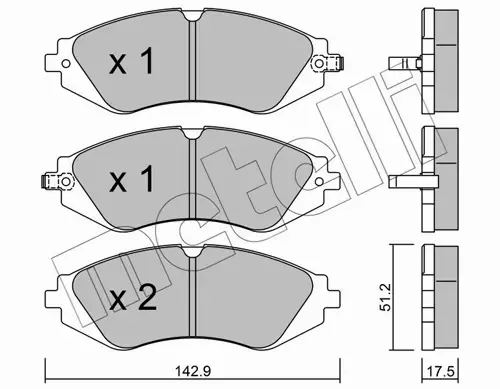 METELLI KLOCKI HAMULCOWE 22-0294-0 