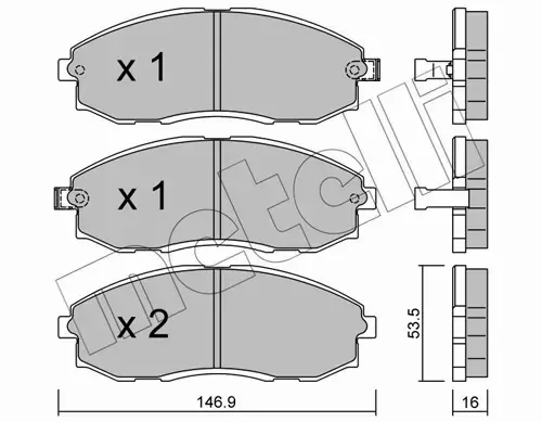 METELLI KLOCKI HAMULCOWE 22-0297-0 