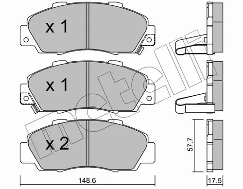 METELLI KLOCKI HAMULCOWE 22-0298-0 