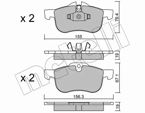 METELLI KLOCKI HAMULCOWE 22-0307-0 