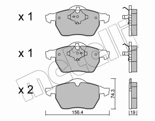 METELLI KLOCKI HAMULCOWE 22-0314-1 