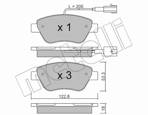 METELLI KLOCKI HAMULCOWE 22-0321-0 