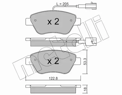 METELLI KLOCKI HAMULCOWE 22-0321-3 