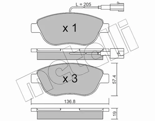 METELLI KLOCKI HAMULCOWE 22-0322-0 