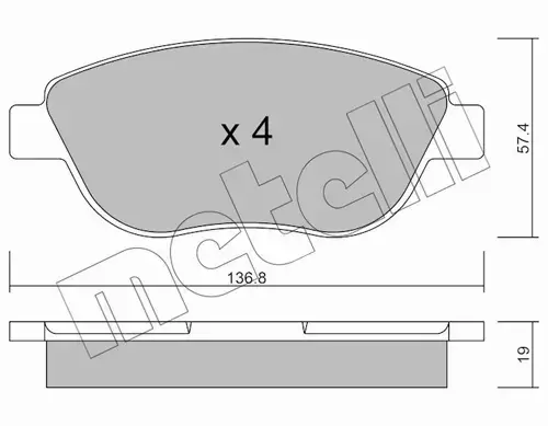 METELLI KLOCKI HAMULCOWE 22-0322-1 