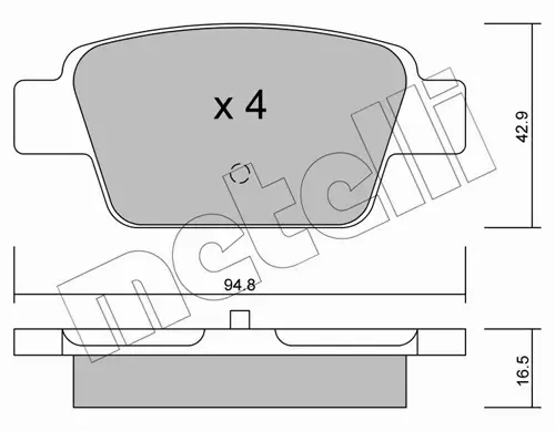 METELLI KLOCKI HAMULCOWE 22-0323-0 