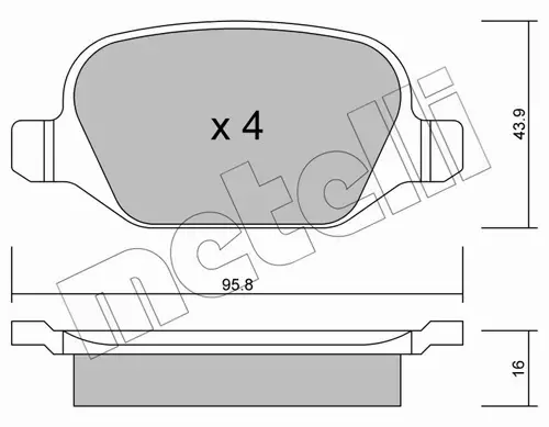 METELLI KLOCKI HAMULCOWE 22-0324-1 