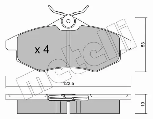 METELLI KLOCKI HAMULCOWE 22-0328-0 