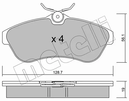 METELLI KLOCKI HAMULCOWE 22-0329-0 