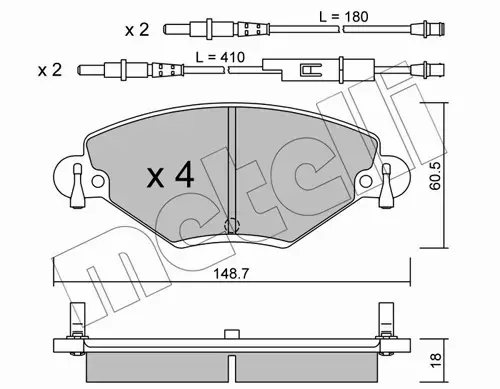 METELLI TARCZE+KLOCKI P CITROEN C5 I II 283MM 