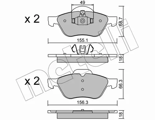 METELLI KLOCKI HAMULCOWE 22-0335-1 