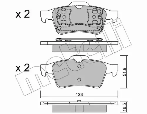 METELLI KLOCKI HAMULCOWE TYŁ NISSAN PRIMERA P12 