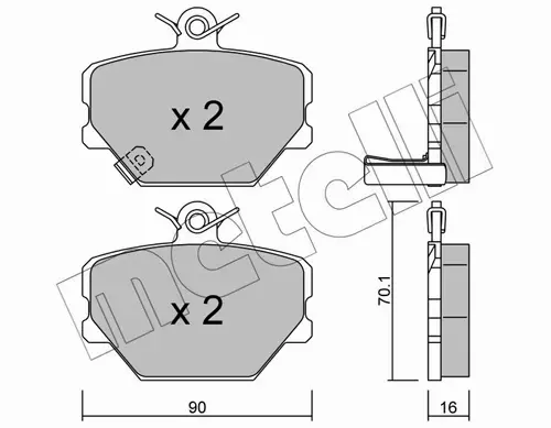 METELLI KLOCKI HAMULCOWE 22-0341-0 