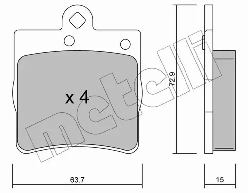 METELLI KLOCKI HAMULCOWE 22-0343-0 