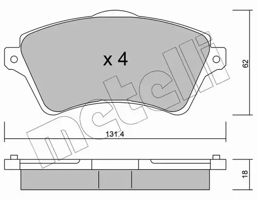 METELLI KLOCKI HAMULCOWE 22-0349-0 