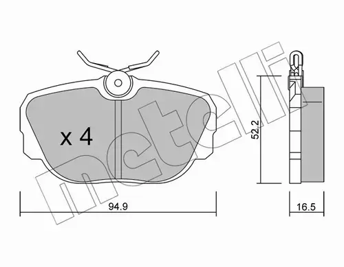 METELLI KLOCKI HAMULCOWE 22-0351-0 