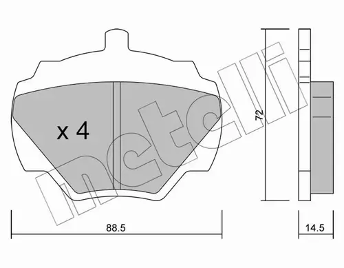 METELLI KLOCKI HAMULCOWE 22-0353-0 