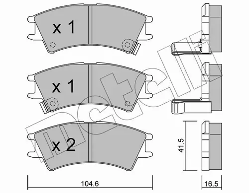 METELLI KLOCKI HAMULCOWE 22-0361-0 