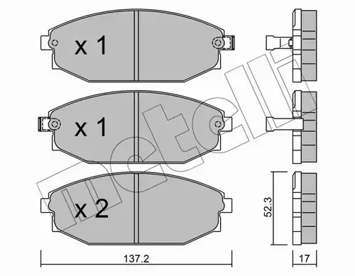 METELLI KLOCKI HAMULCOWE 22-0363-0 