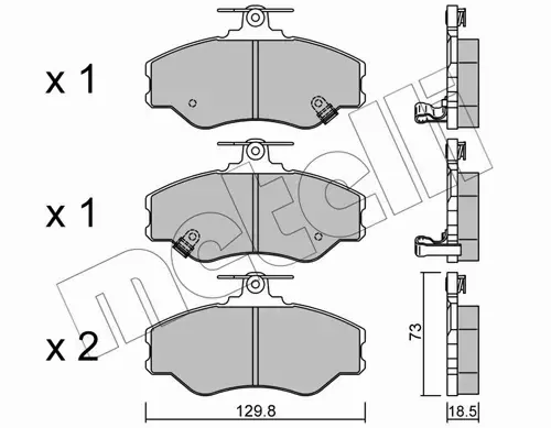 METELLI KLOCKI HAMULCOWE 22-0366-0 