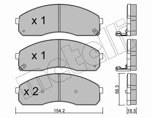 METELLI KLOCKI HAMULCOWE 22-0374-0 