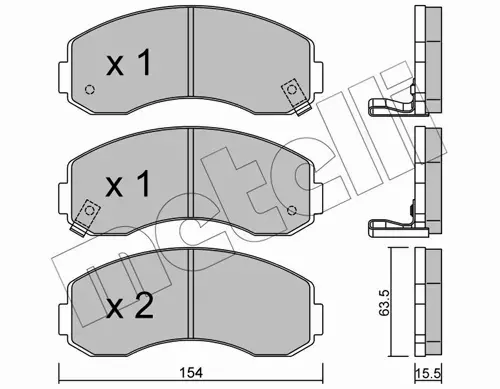 METELLI KLOCKI HAMULCOWE 22-0377-0 