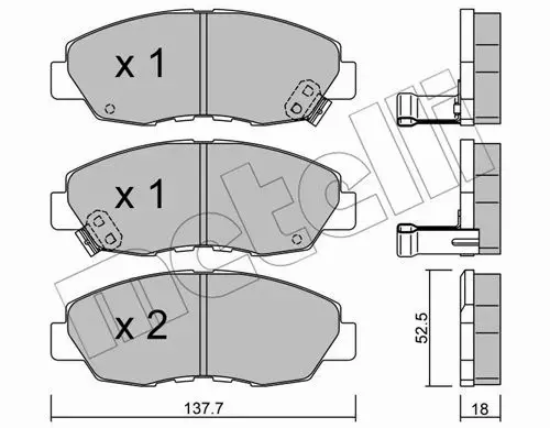 METELLI KLOCKI HAMULCOWE 22-0384-0 