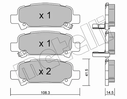 METELLI KLOCKI HAMULCOWE 22-0414-0 