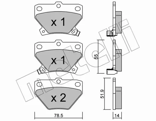 METELLI KLOCKI HAMULCOWE 22-0424-0 