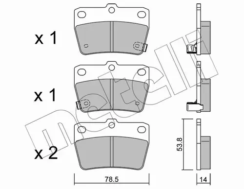 METELLI KLOCKI HAMULCOWE 22-0431-0 