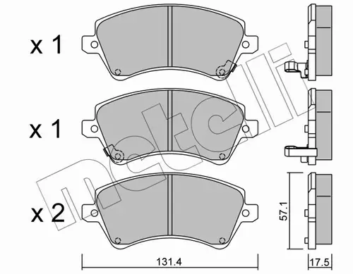 METELLI KLOCKI HAMULCOWE 22-0446-0 