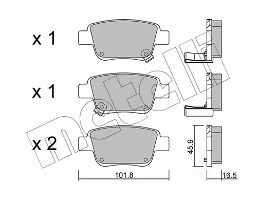 METELLI TARCZE+KLOCKI T TOYOTA AVENSIS T25 280MM 