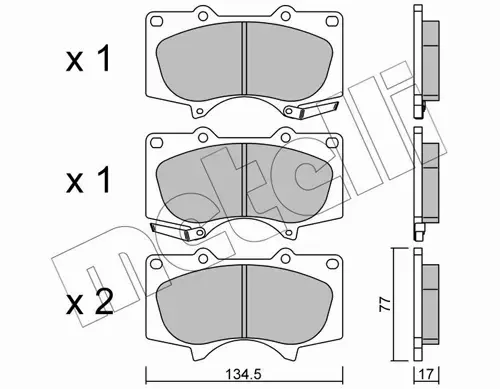 METELLI KLOCKI HAMULCOWE 22-0454-0 