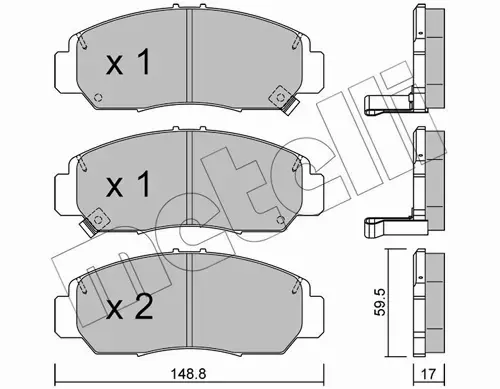 METELLI KLOCKI HAMULCOWE 22-0462-0 