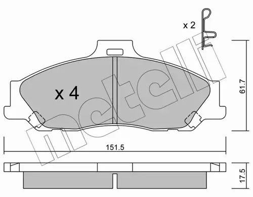 METELLI KLOCKI HAMULCOWE 22-0479-0 